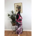 Tek Gear  Dry Tek Pink Black Striped Athletic Stretch Sleeveless Dress Size L Photo 2