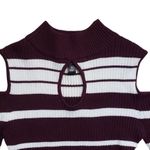 Say What? Say What Dress Midi Women Small Long Sleeve Cowl Neck Bodycon Stripe Pullover Photo 3