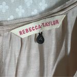 Rebecca Taylor Rebecca‎ Taylor Light Pink Satin Silk Blend Beaded Tie Front Top Photo 3