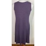 Heartstring Purple Striped Sleeveless Tent Dress Small Photo 3