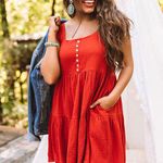 Entro NEW Boutique Clay Button-Front Mini Dress Photo 0