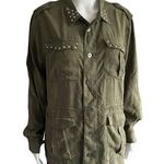 Lindex Womens Green Studded Jacket Large Photo 0