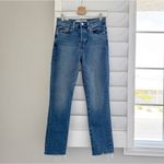 Frank & Eileen Cork Everyday Straight Leg Jeans Raw Hem in Antique Blue Size 25 Photo 2