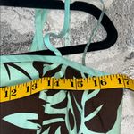 Etcetera  Aqua and Brown Leaf Print Midi Dress Photo 2