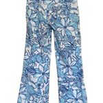 Lilly Pulitzer JUBILEE CORONADO CRAB BLUE WHITE FLORAL SEASHELLS COTTON PANTS 2 Photo 1