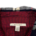 Miami Women's Blue & Red Plaid Pattern Button-Up Long Sleeve Shirt Size Small Photo 1