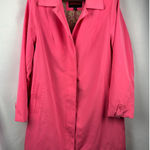 Avenue Women’s  Pink Trench Coat Paisley Lining Size 14/16 Photo 0