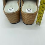 Johnny Was Dormi Silver Green Leather Brocade Wooden Clogs Women size 7.5 / 8.5 Photo 6