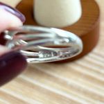 Vintage Ross Simons Sterling Silver 925 Ring Red Square Cut Garnet Stones Size 7 Photo 5