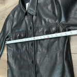 Wilfred  By Aritzia Vegan Leather Shirt Jacket Black Shacket‎ Size Small Photo 10