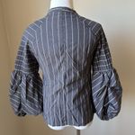 Alpha & Omega  Striped Balloon Sleeve Top Photo 7