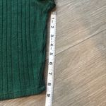 Forever 21 Green Ribbed Short Sleeve Shirt Size Small Photo 2