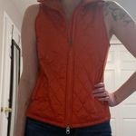 L.L.Bean Orange/Red Quilted/Knit Fleece-Lined Zip-up Fitness Vest, Size XS Petite Photo 4