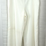 Natori NWT N White Cream Textured Wide Leg Pants Size XL FLAW Photo 0