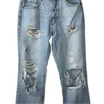 Garage Denim 90s Boyfriend Jeans Size 23 Distressed High Waist Cut Knee Photo 4