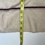 Old Navy Cream & Maroon Striped Mock Neck Plush Tunic Sweater Photo 7