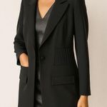 Good American  defined elastic waist black blazer Photo 0