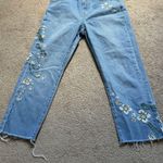 Madewell  The Perfect Vintage Summer Jeans Embroidered Edition Size 24 Floral Photo 3