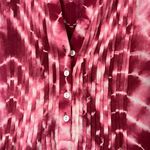 Chico's Tie-Dye Pintuck Peasant Blouse Pleated Button Front 3/4 Sleeve Top Photo 5