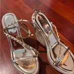 Liliana Gold Wedge Sandals with Strappy Details Photo 1