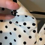 Vintage Polka Dot Belted Dress Mad Men Black White Polyester Size 14 Photo 5