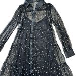 VICI  Exclusive X Fate Black Slip Dress Sheer Cover Long Sleeve Size XS Photo 2