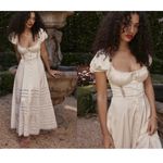 House Of CB  'Eviana' Ivory Real Silk Puff Sleeve‎ Maxi Dress white  NWOT Size XS Photo 1