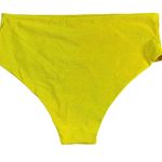 Agua Bendita  Swim Bikini Bottom Yellow Shimmery Fabric Fully Lined Gold 2XL New Photo 1