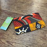NWT Timbali Crafts Hand Crafted Swaziland Africa Tribal Print Zippered Pouch Black Photo 1