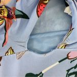 Mango  Blue Floral Bumblebee V-Neck Tie Front Maxi Dress Size 6/Medium *FLAWED* Photo 14