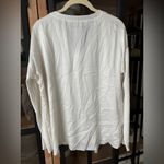 Vintage 90s washable silk blouse top by GoSilk Vneck ribbed long sleeve White Size XS Photo 1