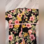 Floral‎ Black Kimono Cardigan Size XL Photo 2