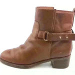 J.Crew  Parker Brown Leather Moto Ankle Boots Size 9 Photo 0