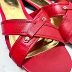 Lauren Ralph Lauren Red Sandals Size 9.5‎ Photo 5