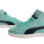 Puma Suede Tiffany Blue and Black High Hi Top Sneakers size 8 Photo 8