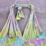 Anne Klein Green Floral Halter Swimwear Tankini Tank Top Medium M 8 Photo 2