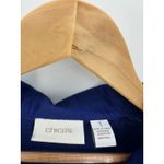 Chico's  Royal Blue Button Front Jacket Linen Nylon Lightweight Blazer Women‎ 1 M Photo 5