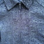 C.J. Banks Blue on Blue Raised Floral Design Full Zip Jacket Size XL Photo 9