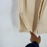 Anthropologie Mare Mare x  Chino Pant Women L Light Sand Curved Hem Pleated Front Photo 2