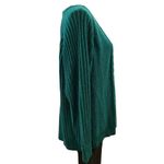JustFab WOMEN’S green dolman pullover cable knit sweater Photo 3