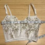 Embroidered corset crop top White Size XS Photo 5
