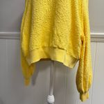 Free People Found My Friend Bouclé Pullover Sweater Sunshine Yellow Medium Photo 5
