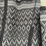 Max Studio  Black and Gray geometric Patterned long zipper Sweater Photo 3