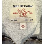 True Religion Woman's Track Jacket Crop Full Zip Size Spell Out Stripe Medium Photo 4
