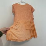 Torrid  3 Plus Size Super Soft V-Neck Lace Bodice Tiered Babydoll Top Peach Boho Photo 15