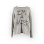 Lauren Moshi  𖦹 Hollis I’m A Mess Cashmere Pullover Sweater 𖦹 Heather Grey 𖦹 L Photo 6