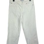 Vineyard Vines high rise crop denim with fringed raw hem in white cap size 29 Photo 0