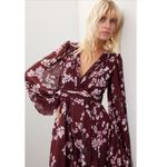 Mac Duggal Leena for Floral Chiffon Red Gown From Rent The Runway Size: XS 0 Photo 2