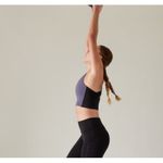 Athleta  M Conscious Train Pocket Crop Bra Medium Cup D-DD Purple Black Photo 3