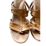 UGG  Mattie Leather Wedges Tan Size 8.5 Summer Boho Hippie Neutral Beach Vacation Photo 5